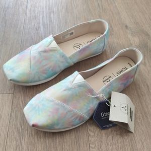 TOMS Multicolored Pastel Tie Dye Print Alpargata Slip-On Sneaker